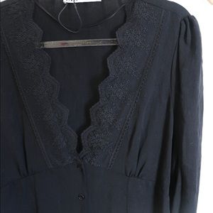 COPY - Zara black lace detail mini dress size XL